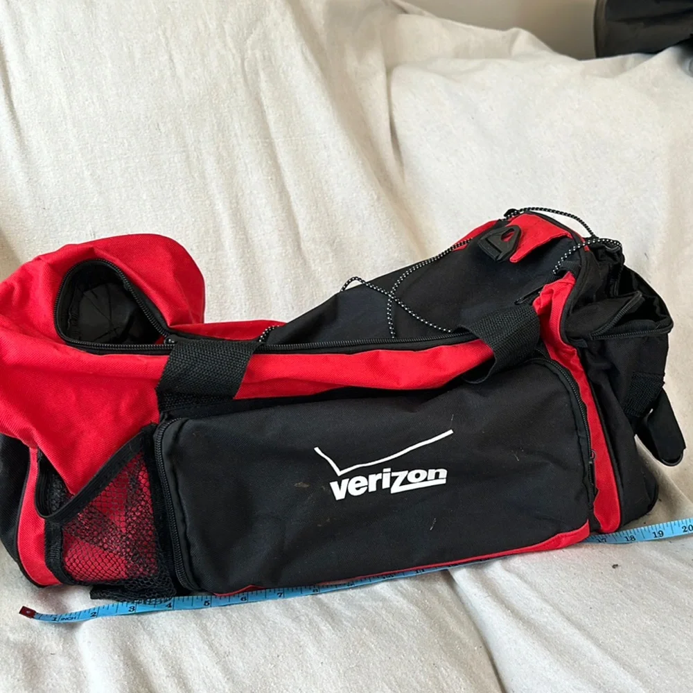 Red and Black Duffel Bag